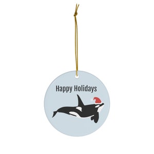 Killer Whale Orca Ceramic Ornament