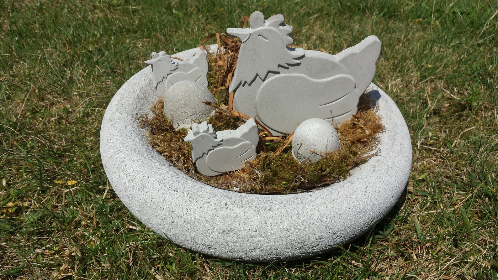 Silicone concrete casting mold chicken concrete Etsy