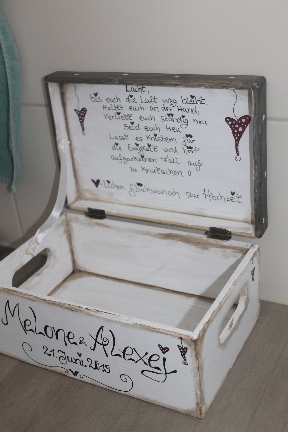 Erinnerungskiste zur Hochzeit Etsy.de