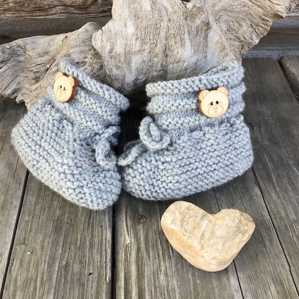 Babyschuhe gestrickt 0–3 Monate, 3–6 Monate, Babysocken, Geschenk zur Geburt, Taufschuhe, Schuhe für Frühgeborene, Babyschuhe warm