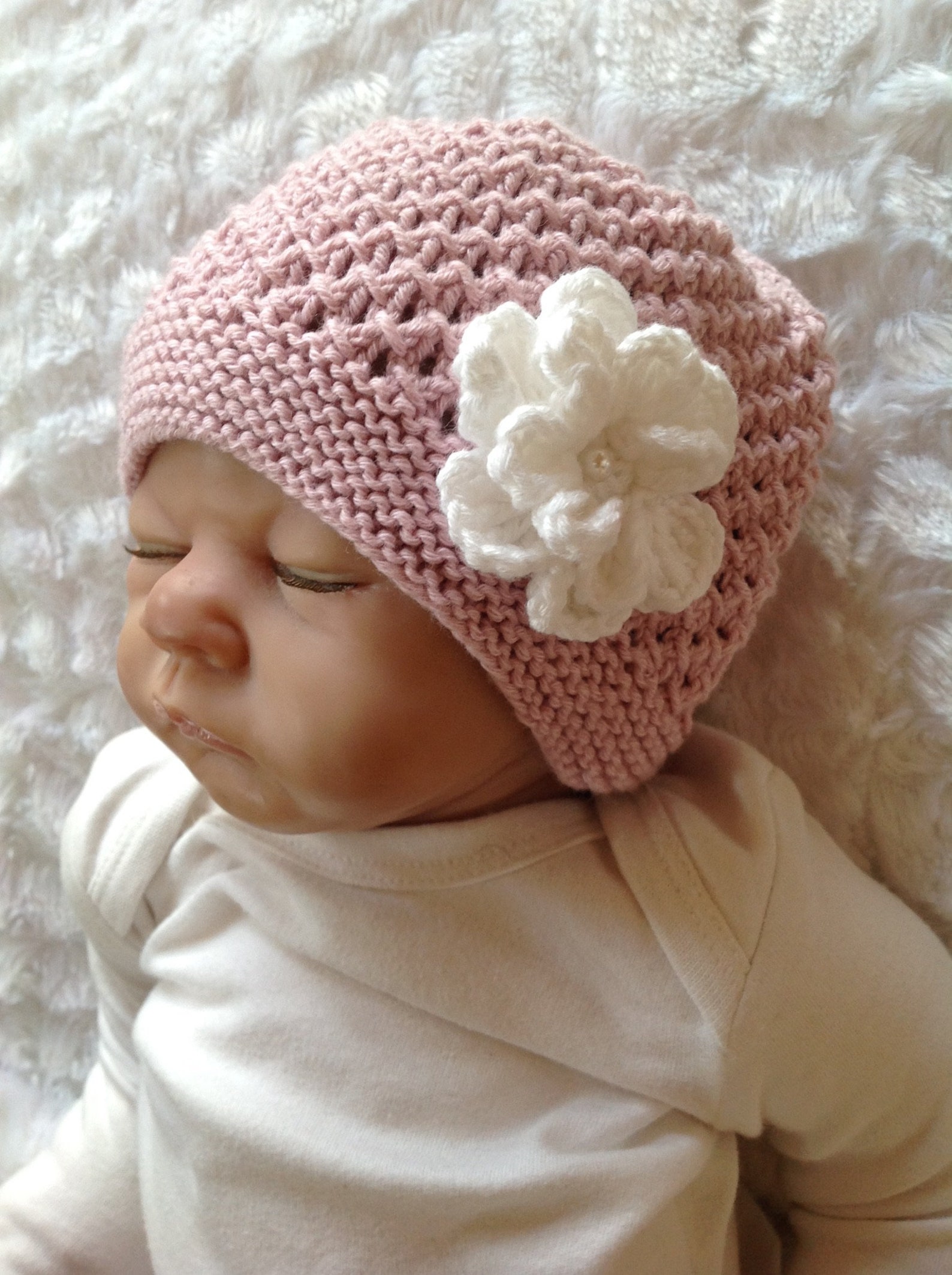 Baptismhat Baby Hat Knitted First Hat Knit Hat Baby Hat Etsy