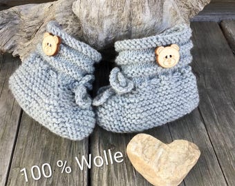 Newborn socks, baby booties knitted 100% wool, multiple colors, baby socks, newborns, premature babies, gift for birth