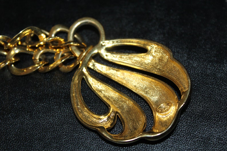 Napier Signed Designer High End Runway Gold Plate Modernist Necklace OR BEST OFFER