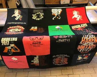 T-shirt quilt from your t-shirts