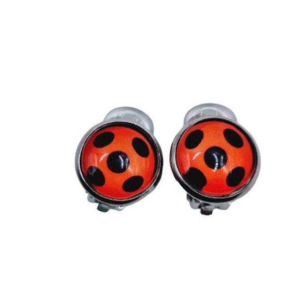 Gepolsterte Mini Ohrclips Marienkäfer Ladybug