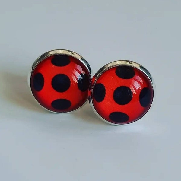 Boucles d'Oreilles Coccinelle Coccinelle 12 mm