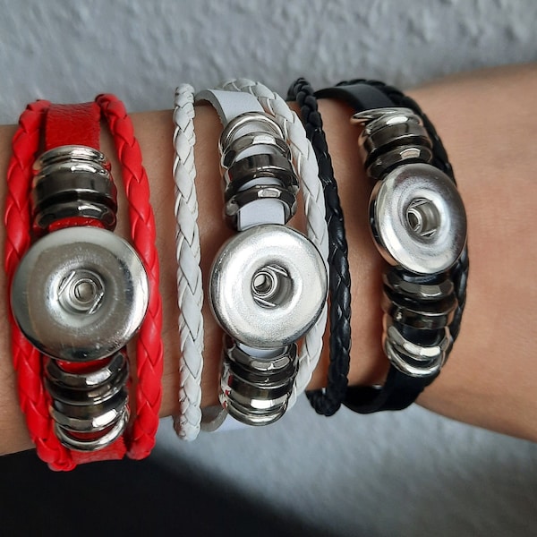 Bracelet avec bouton-pression de votre choix