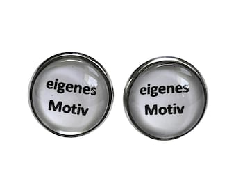 Ohrschmuck mit Deinem persönlichen Foto, Bild oder Text