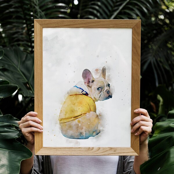 Digital Pet Art, Pet Art Print, Personalized Pet Portrait, Custom Pet Portrait Digital, Custom Watercolour Pet Portrait, Custom Pet Painting