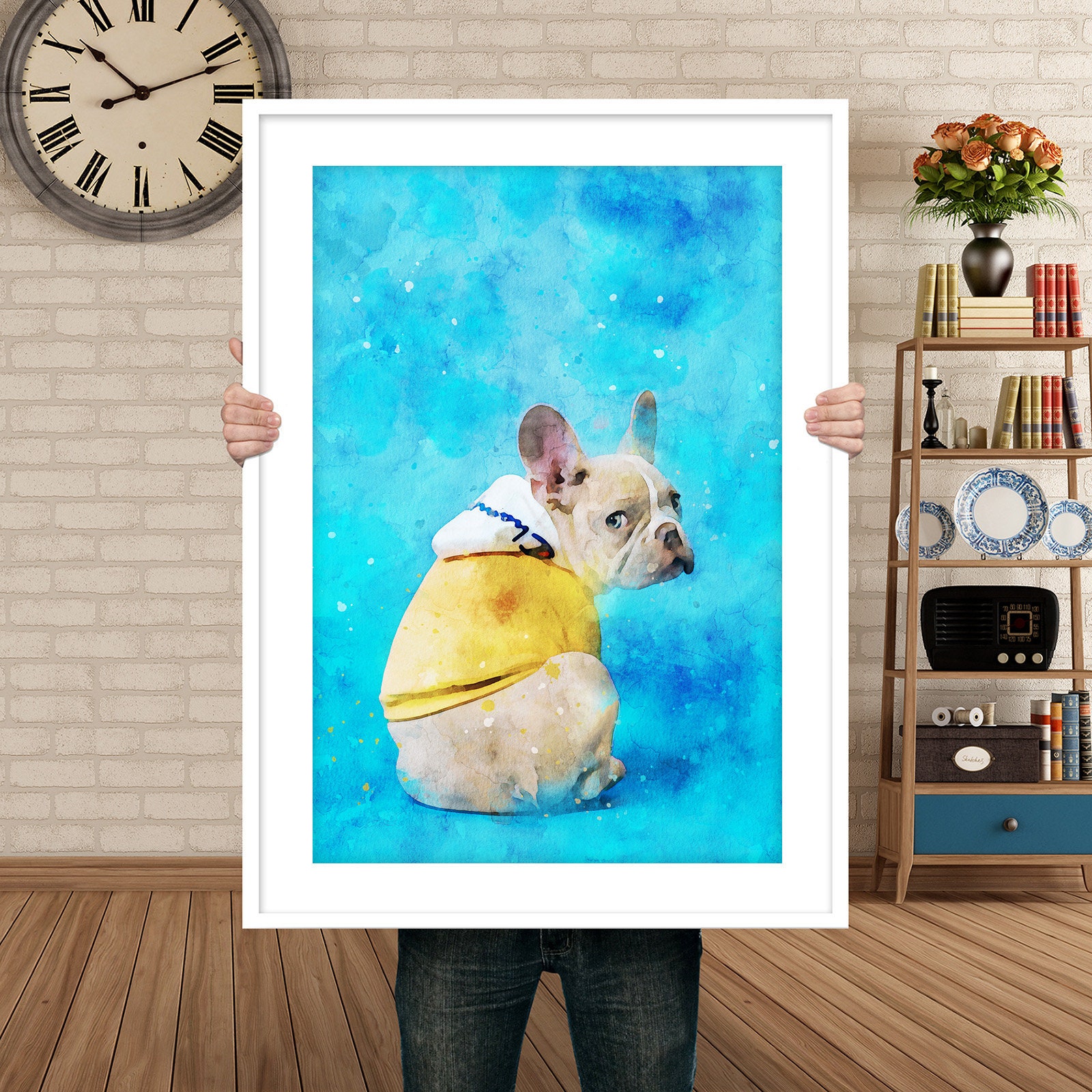 Personalized Watercolour Pet Portrait Digital Pet Portrait Etsy