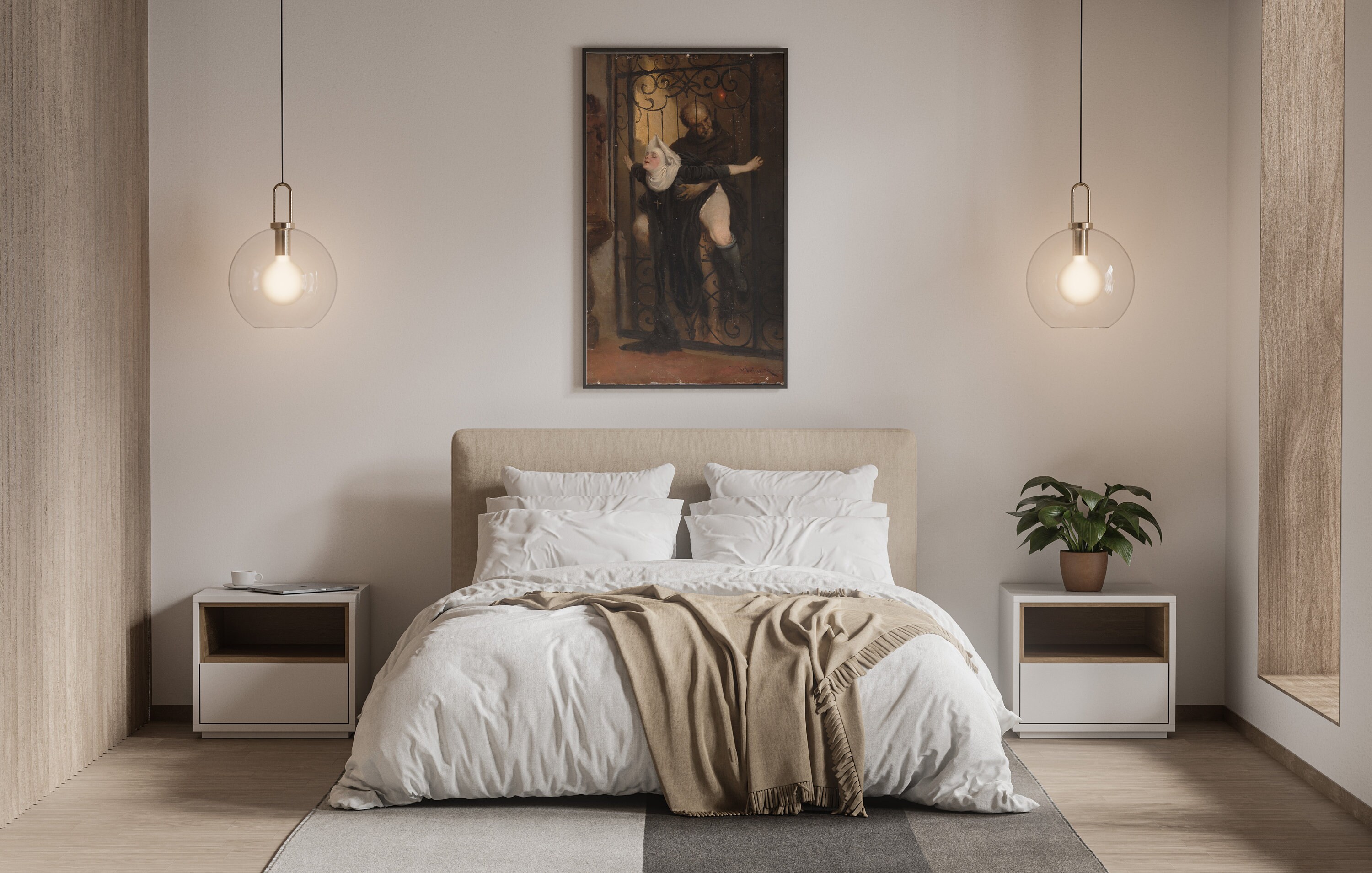 The Sin by Heinrich Lossow Oil Painting on Canvas Modern Etsy