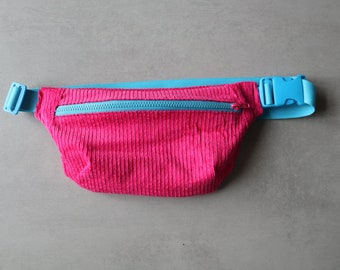 Belly bag, hipbag, belt bag corduroy pink