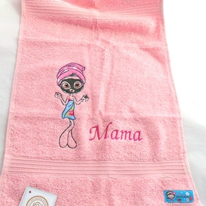 Serviette d’invité personnalisée avec nom et motif