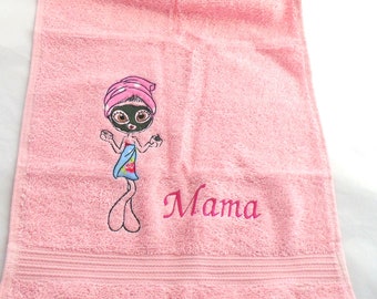 Guest towel personalized with name and motif