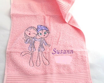 Guest towel personalized with name and motif