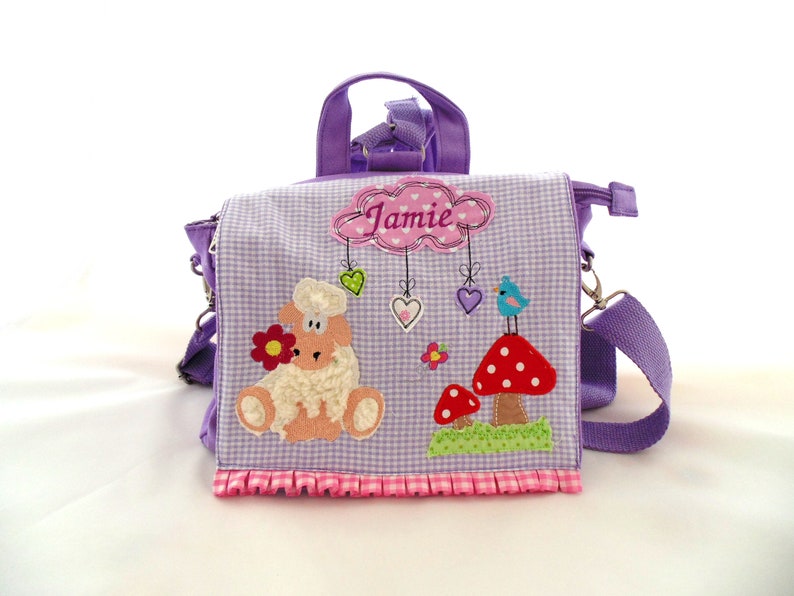 Kindergartenrucksack personalisierbar mit Namen und Motiv Bild 1