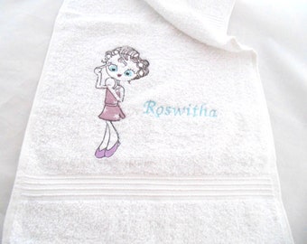 Serviette personnalisée avec nom et motif