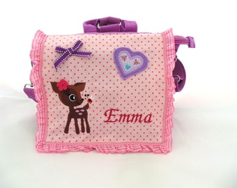 Kindergarten backpack can be personalized with name and motif