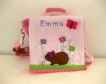 Kindergarten backpack can be personalized with name and motif