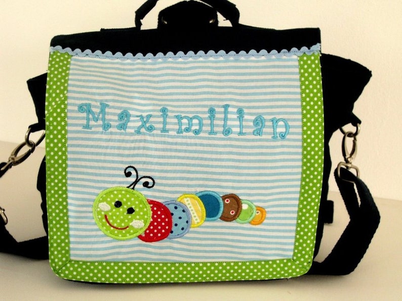 Kindergartenrucksack personalisierbar mit Namen und Motiv Bild 1