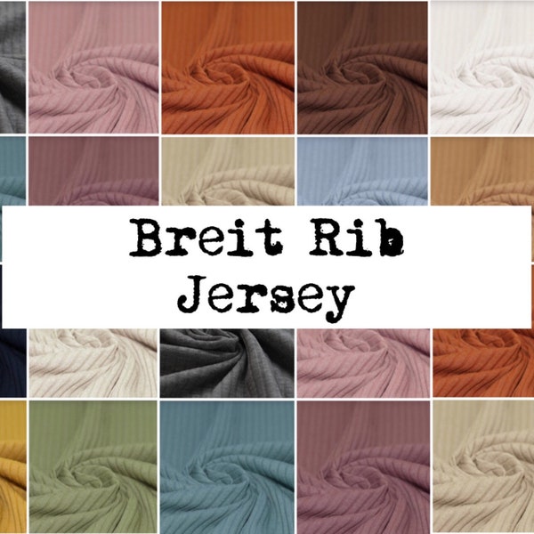 Rib Jersey / Breit Rib Baumwolle tolle Farbauswahl
