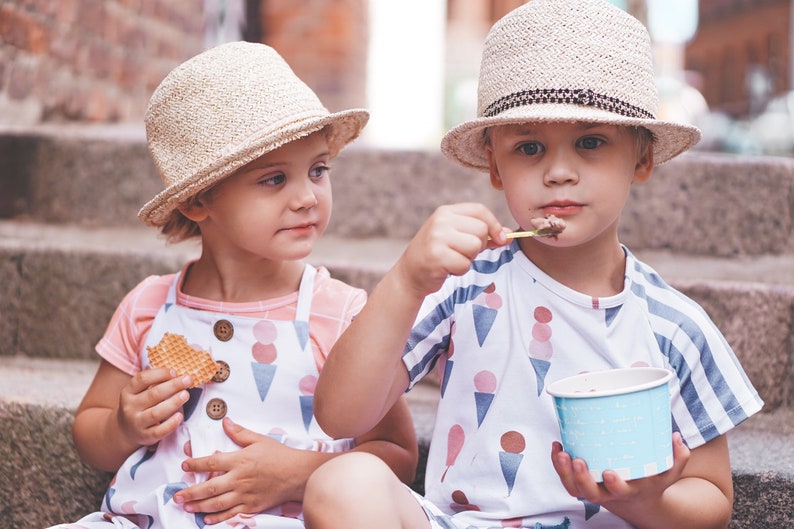 Own production organic Jersey / French Terry children's ice cream image 7