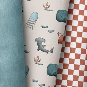In-house production / many types of fabric / marine animals