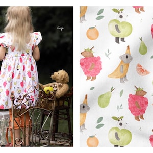 Own production organic jersey / French terry children&#39;s fruits