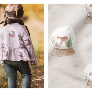 Homemade organic Jersey / French deer snow globe Christmas