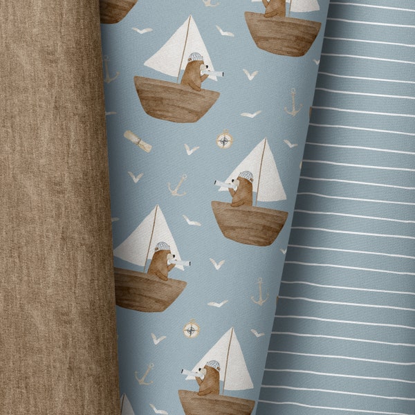 In-house production / many types of fabric / sailing boat bear