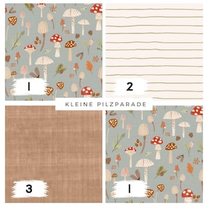 In-house production / many types of fabric / mushrooms