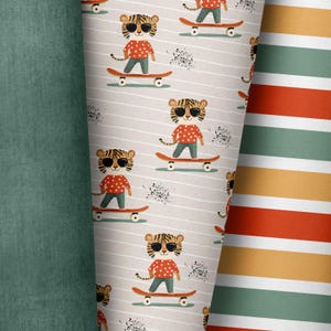 In-house production / many fabric types / tiger / skateboard