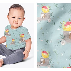 Own production organic jersey / French Terry children&#39;s fruit