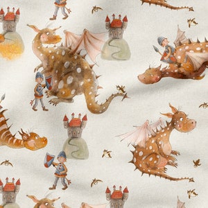 Own production organic jersey / French Terry dragon knight