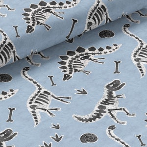 In-house production organic jersey / French terry Dino Fossil