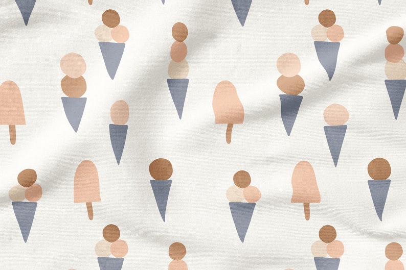 Own production organic Jersey / French Terry children's ice cream image 1