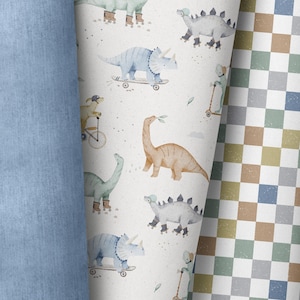 In-house production / many types of fabric / dinosaurs