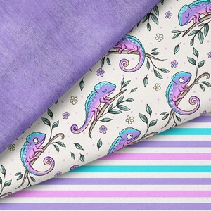 Cheeky Chameleon – colorful children's fabric with chameleons | various fabric types