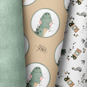In-house production / many types of fabric / dinosaurs