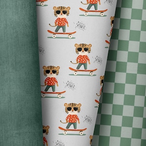 In-house production / many fabric types / tiger / skateboard