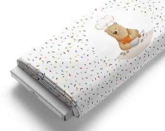 Own production organic jersey / French terry children's panel bear