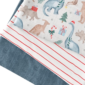 Own production organic jersey / French Terry Dino Christmas