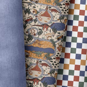 In-house production / many types of fabric / dinosaurs
