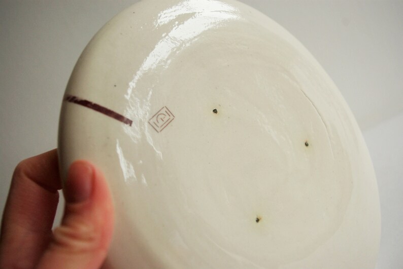 Unique white wheelthrown porcelain plate GROUNDING image 5