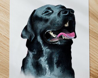 Custom Watercolor Pet Portrait - Labrador Dog Painting from Photo - Personalized Gift for Pet Parents - Handmade Pet Art