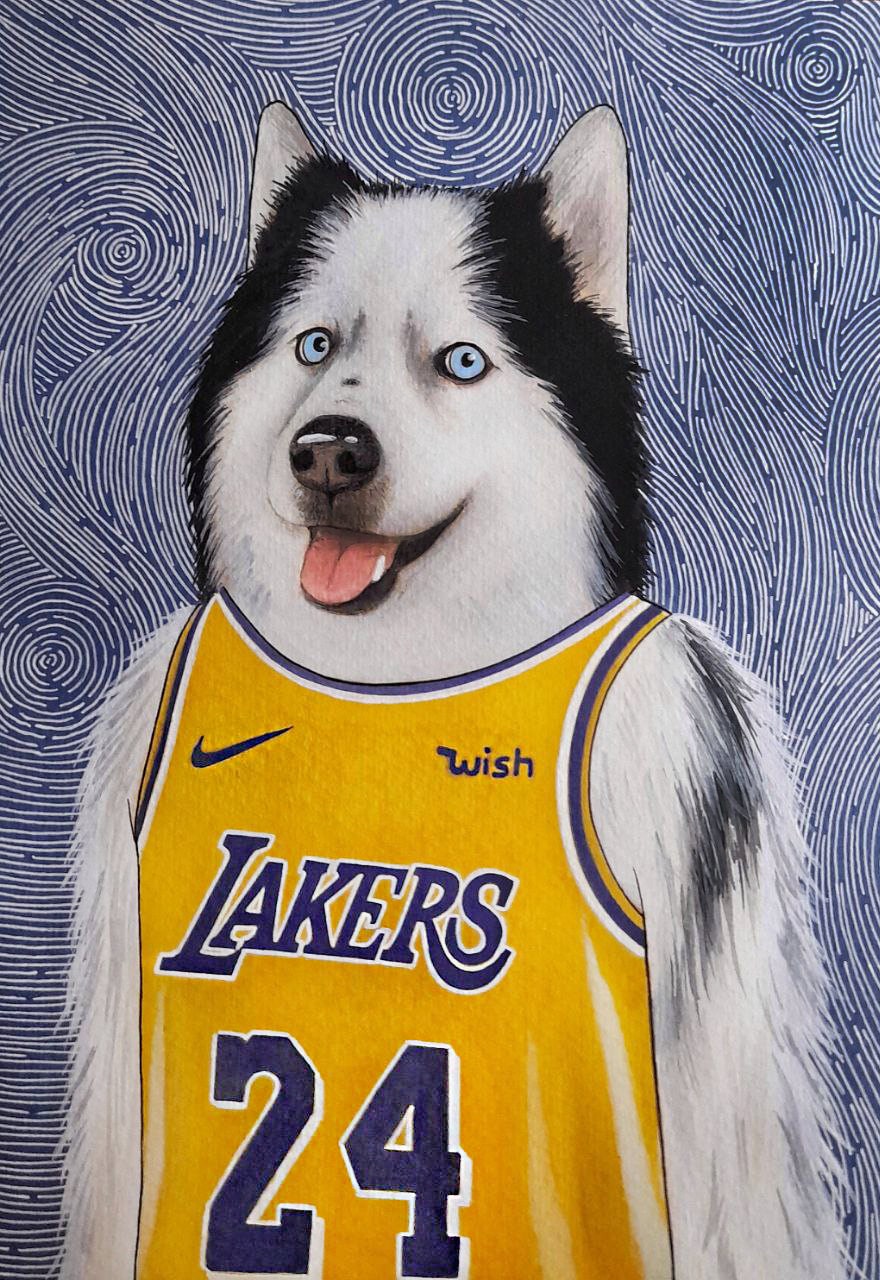 lebron lakers dog jersey