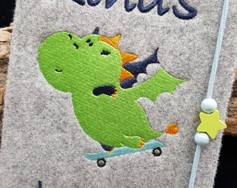 U-Hefthülle Schutzhülle Drachen Dino Skateboard