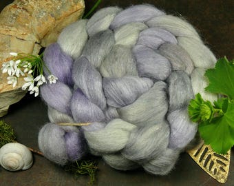 FLIEDERCHEN - Holo Kammzug Falkland Tussah 100gr, pflanzengefärbte Spinnfasern, (190 EUR/kg)