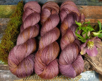 FUMY ZAUBEREI - 120gr Merino Seide Yak Singlesgarn handgefärbt (1kg/220 EUR), natürlich gefärbtes zartes Edelgarn