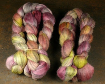 SAPPERLOT - Kammzug europäische Merino 150gr, pflanzengefärbte Spinnfasern, (130 EUR/kg)